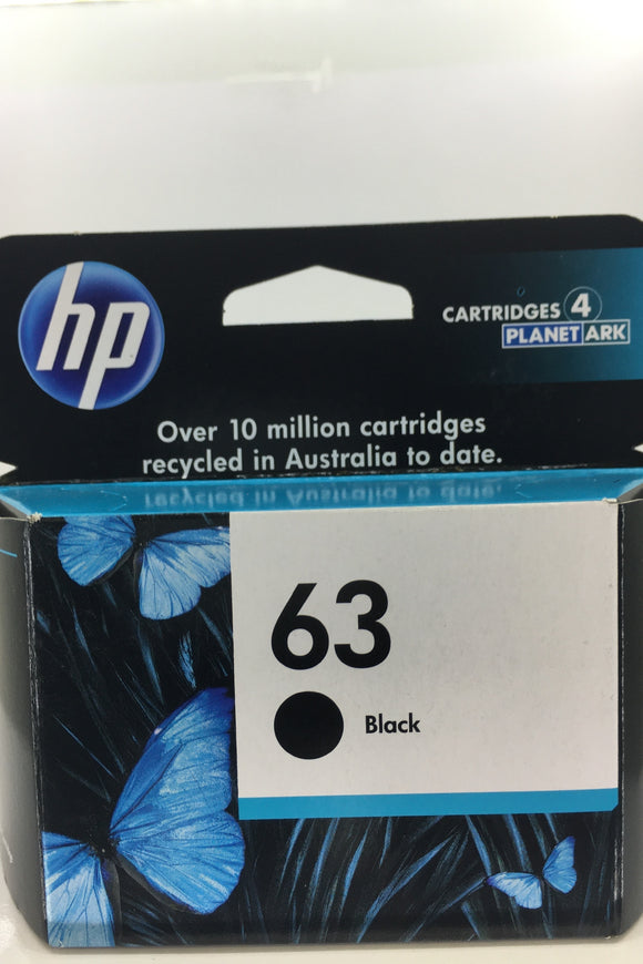 HP #63 Black Ink F6U62AA