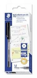 Pack Of PEN STAEDTLER BP STICK 430 MED BLACK