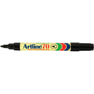 MARKER ARTLINE 70 PERMANENT 1.5MM BULLET NIB BLACK