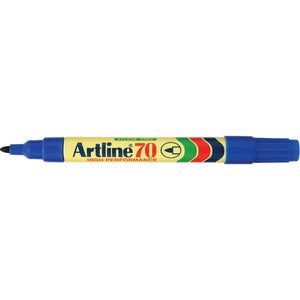 MARKER ARTLINE 70 PERMANENT 1.5MM BULLET NIB BLUE