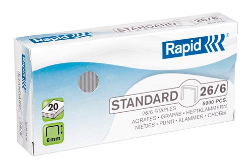 STAPLES RAPID 26/6 BOX 5000