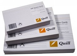 SYSTEM CARDS QUILL 6X4 RULED WHITE PK100