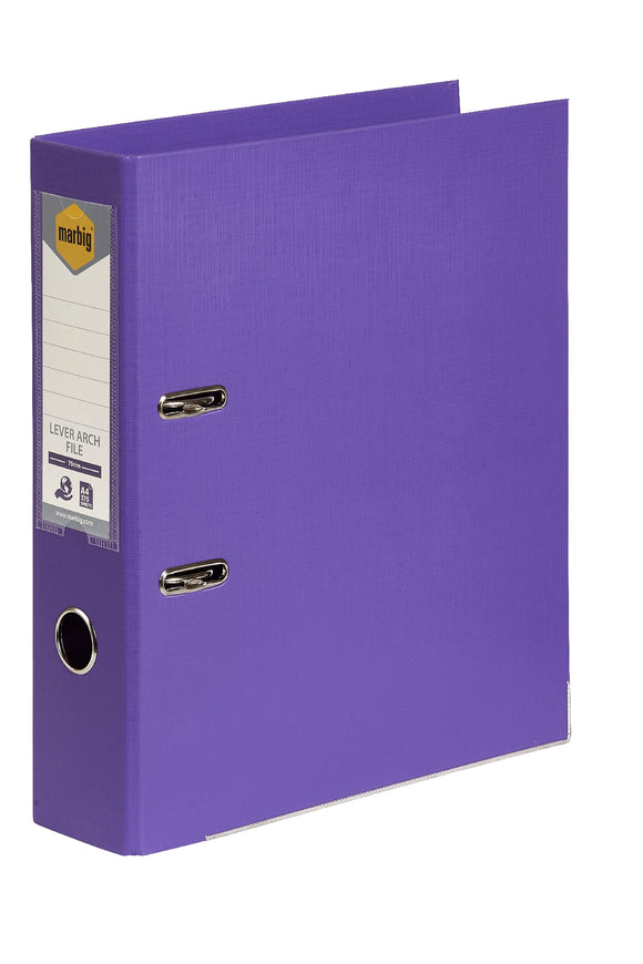 LEVER ARCH FILE MARBIG A4 PE PURPLE