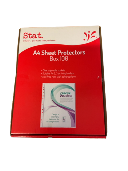 SHEET PROTECTORS SOVEREIGN A4 BX100