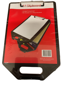 CLIPBOARD GNS A4 WITH STORAGE BLACK