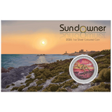 Sundowner - Red Kangaroo 2026 1oz Silver Coloured Coin in Card