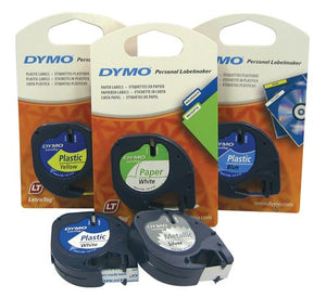 LABEL TAPE DYMO LETRA-TAG PLASTIC PEARL WHITE