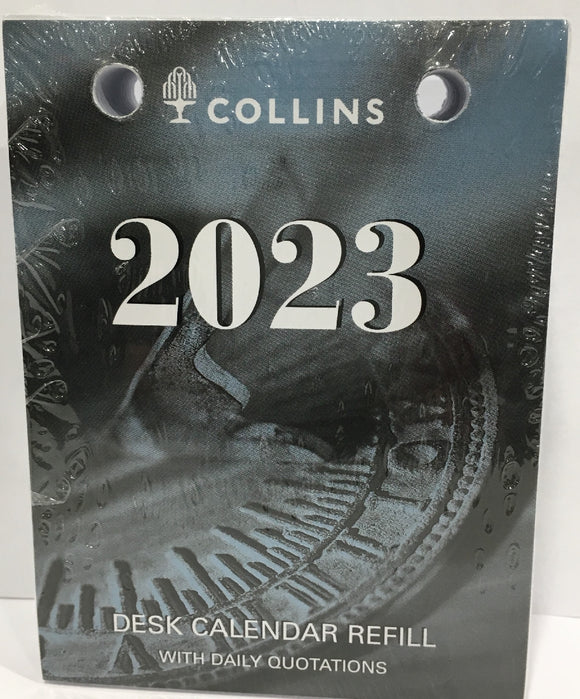 DESK CALENDAR REFILL 2023 COLLINS 76X102MM TOP PUNCH