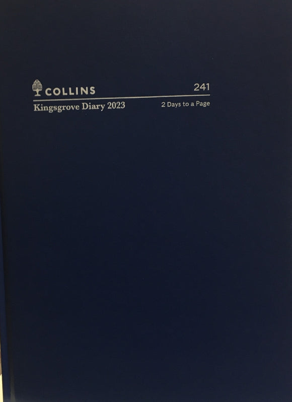 DIARY 2023 COLLINS A4 KINGSGROVE 2DTP BLUE