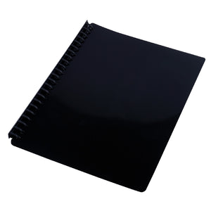 DISPLAY BOOK SOVEREIGN A4 REFILLABLE GLOSS BLACK 20P